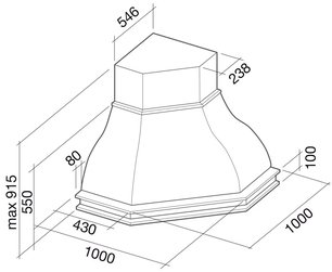 Вытяжка Falmec Iris Gardenia ANG (600) S вишня фото 3 в Казани и Татарстане