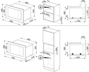Встраиваемая микроволновая печь Smeg FMI120N2 фото 4 в Казани и Татарстане