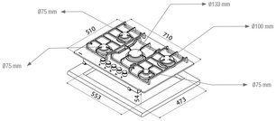 Варочная панель Пандо PGA-4370 фото 3 в Казани и Татарстане Варочная панель Pando PGA-4370 фото 3 в Казани и Татарстане