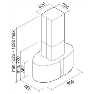 Вытяжка Falmec Mirabilia isola 85 New York Vetro (800) ECP фото 3 в Казани и Татарстане