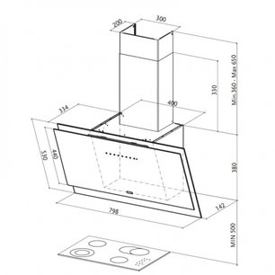 Вытяжка Фабер Black Tie BRS BK A80 фото 3 в Казани и Татарстане Вытяжка Faber Black Tie BRS BK A80 фото 3 в Казани и Татарстане