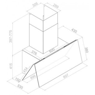 Вытяжка Пандо P-725/90 CR.NEGRO 850 фото 3 в Казани и Татарстане Вытяжка Pando P-725/90 CR.NEGRO 850 фото 3 в Казани и Татарстане