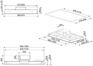 Встраиваемая вытяжка Smeg KLT120LXS фото 4 в Казани и Татарстане
