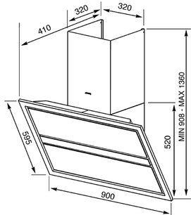 Вытяжка Smeg KCVR9NE фото 3 в Казани и Татарстане