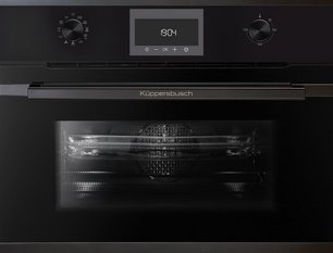 Компактный духовой шкаф с микроволнами Kuppersbusch CBM 6330.0 S6 Black Steel