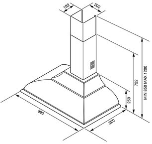 Вытяжка Smeg KC19B-2 фото 2 в Казани и Татарстане