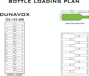 Винный шкаф Дунавокс DX-143.468C фото 4 в Казани и Татарстане Винный шкаф Dunavox DX-143.468C фото 4 в Казани и Татарстане