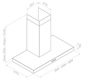Встраиваемая вытяжка Pando P-823N/60 IX V.850 SEC фото 2 в Казани и Татарстане