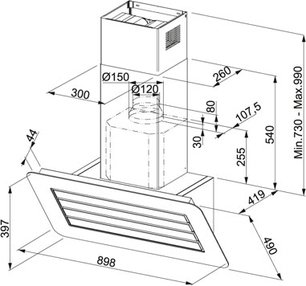 Вытяжка Франке FRO 908 BK/XS фото 3 в Казани и Татарстане Вытяжка Franke FRO 908 BK/XS фото 3 в Казани и Татарстане