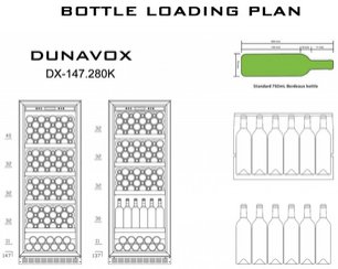Винный шкаф Дунавокс DX-147.280K фото 3 в Казани и Татарстане Винный шкаф Dunavox DX-147.280K фото 3 в Казани и Татарстане