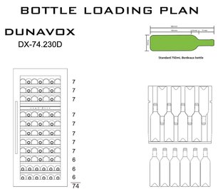 Винный шкаф Дунавокс DX-74.230DB фото 4 в Казани и Татарстане Винный шкаф Dunavox DX-74.230DB фото 4 в Казани и Татарстане