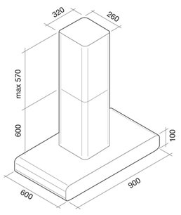 Вытяжка Falmec Imago isola 90 (800) ECP white фото 2 в Казани и Татарстане