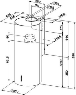 Вытяжка Фабер CYLINDRA PLUS BK MATT A37 фото 2 в Казани и Татарстане Вытяжка Faber CYLINDRA PLUS BK MATT A37 фото 2 в Казани и Татарстане