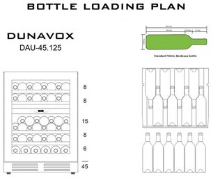 Винный шкаф Дунавокс DAU-45.125DOP.TO фото 2 в Казани и Татарстане Винный шкаф Dunavox DAU-45.125DOP.TO фото 2 в Казани и Татарстане