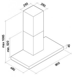 Вытяжка Falmec Luce 90 Glass Black wall фото 2 в Казани и Татарстане