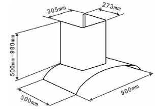 Настенная вытяжка Brandt ADR1944IX фото 4 в Казани и Татарстане