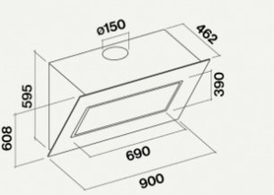 Вытяжка Falmec Quasar (A+) 90 White Glass фото 3 в Казани и Татарстане