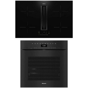 Miele (варочная панель с вытяжкой KMDA 7676 FL + духовой шкаф H 7464 BPX OBSW) фото в Казани и Татарстане