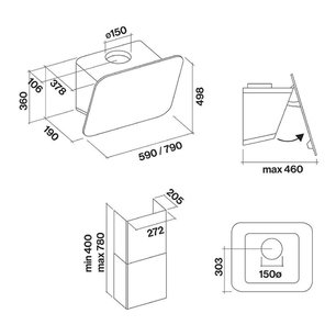Вытяжка Falmec Tab (A+) 60 Black фото 2 в Казани и Татарстане