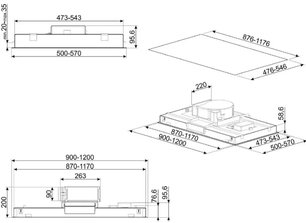 Встраиваемая вытяжка Smeg KLT90LWHS фото 2 в Казани и Татарстане