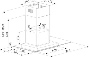 Настенная вытяжка Brandt BHB1944IX фото 4 в Казани и Татарстане