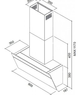 Вытяжка Falmec Butterfly 90 ix (800) ECP black фото 3 в Казани и Татарстане