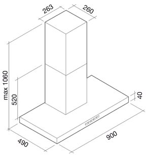 Вытяжка Falmec STREAM STEEL 90 фото 2 в Казани и Татарстане