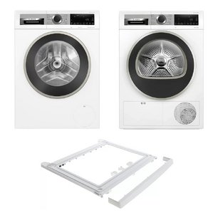 Bosch Serie 4 (стиральная машина WGA24400ME + сушильная машина WQG1420AME + монтажный элемент WTZ20410) фото в Казани и Татарстане Bosch Serie 4 (стиральная машина WGA24400ME + сушильная машина WQG1420AME + монтажный элемент WTZ20410) фото в Казани и Татарстане