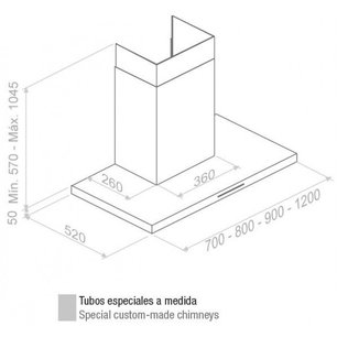 Вытяжка Pando P-401/90 IX 1050 SEC PLUS фото 3 в Казани и Татарстане