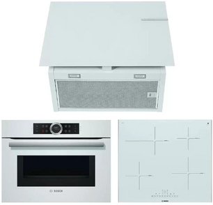 Bosch (духовой шкаф CMG633BW1 + варочная панель PIF672FB1E + вытяжка DWF65AJ20T) фото в Казани и Татарстане