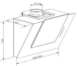 Вытяжка Maunfeld ENVER 80 BLACK фото 4 в Казани и Татарстане