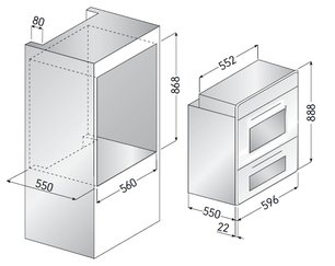 Духовой шкаф Ilve 200B-MMP графит фото 3 в Казани и Татарстане