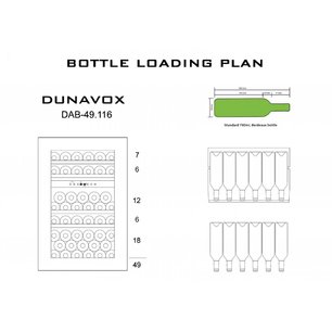 Винный шкаф Дунавокс DAB-49.116DB.TO фото 4 в Казани и Татарстане Винный шкаф Dunavox DAB-49.116DB.TO фото 4 в Казани и Татарстане
