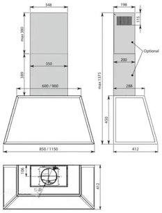Вытяжка Falmec TIME 115 anthracite фото 4 в Казани и Татарстане