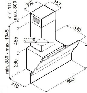 Кухонная вытяжка MAUNFELD Cascada Mini 60 белый фото 4 в Казани и Татарстане
