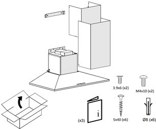 Вытяжка Пандо P-221/60 IX 730 E.C.S.230/50 фото 4 в Казани и Татарстане Вытяжка Pando P-221/60 IX 730 E.C.S.230/50 фото 4 в Казани и Татарстане