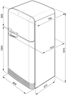 Холодильник Смег FAB50XS фото 3 в Казани и Татарстане Холодильник Smeg FAB50XS фото 3 в Казани и Татарстане