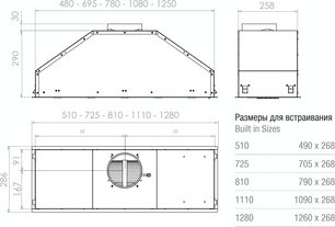 Встраиваемая вытяжка Pando GTI/510 NEGRO V.1050 ECO SEC PLUS фото 3 в Казани и Татарстане