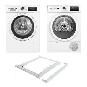 Bosch Serie 4 (стиральная машина WAN24200ME + сушильная машина WTN86201ME + монтажный элемент WTZ20410) фото в Казани и Татарстане Bosch Serie 4 (стиральная машина WAN24200ME + сушильная машина WTN86201ME + монтажный элемент WTZ20410) фото в Казани и Татарстане