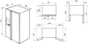 Холодильник Смег SBS8003PO фото 2 в Казани и Татарстане Холодильник Smeg SBS8003PO фото 2 в Казани и Татарстане