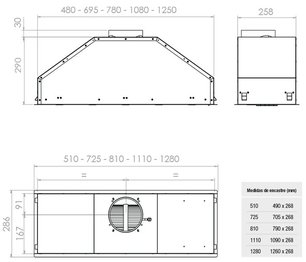 Встраиваемая вытяжка Pando GTI/810 INOX V.1050 ECO SEC PLUS фото 4 в Казани и Татарстане