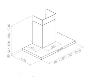 Вытяжка Pando P-401/120 IX 1050 SEC PLUS фото 3 в Казани и Татарстане