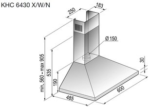 Вытяжка Кертинг KHC 6430 W фото 2 в Казани и Татарстане Вытяжка Korting KHC 6430 W фото 2 в Казани и Татарстане