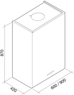 Вытяжка Falmec Laguna 60 vetro (800) Bianca STEC фото 3 в Казани и Татарстане