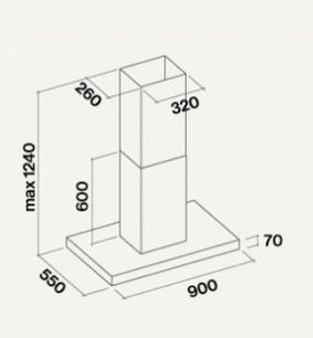 Вытяжка Falmec Plane Isola Black 90 (800) фото 2 в Казани и Татарстане