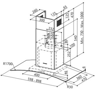 Вытяжка Faber RAY X/V A60 фото 2 в Казани и Татарстане