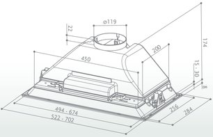 Встраиваемая вытяжка Фабер INCA SMART C GR A70 фото 2 в Казани и Татарстане Встраиваемая вытяжка Faber INCA SMART C GR A70 фото 2 в Казани и Татарстане