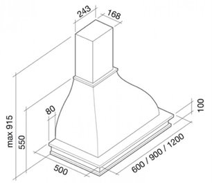 Вытяжка Falmec Iris Malizia 120 (600) S орех фото 4 в Казани и Татарстане