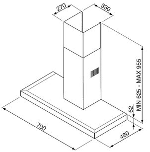 Вытяжка Smeg KSE71X фото 3 в Казани и Татарстане