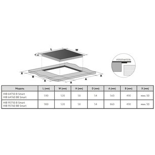 Индукционная варочная панель Korting HIB 95760 BB Smart фото 4 в Казани и Татарстане